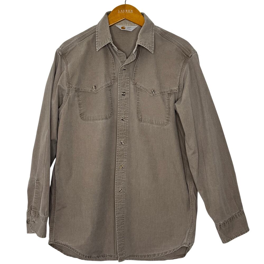 Carhartt Heavyweight Cotton Twill Shirt‎ Mens XXL Tan